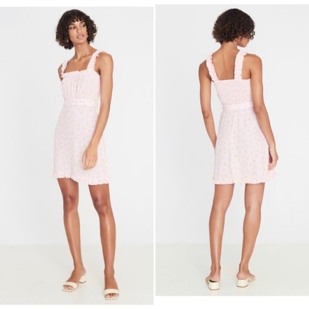 Faithfull the Brand Dress NWT Mid Summer Flora Ruffle Mini Luda Dress New 8